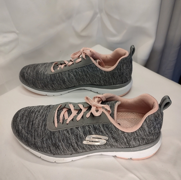 SKECHERS Flex Appeal 3.0 Women’s Size 7 Gray Light Weight Walking Shoes 13067 - Picture 3 of 6